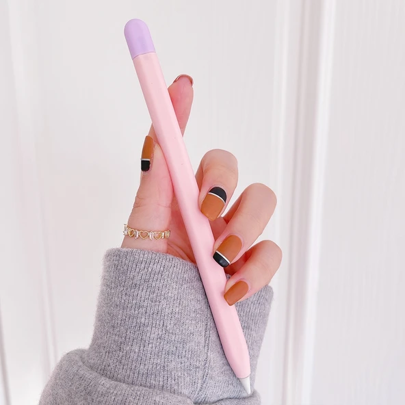 Apple Pencil 2 Uyumlu Siyah Silikon Koruyucu Kılıf - 3