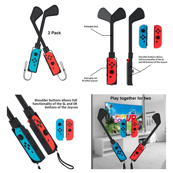 Nintendo Switch Uyumlu JYS 10 in 1 Somatosensory Spor Aksesuar Seti - 6