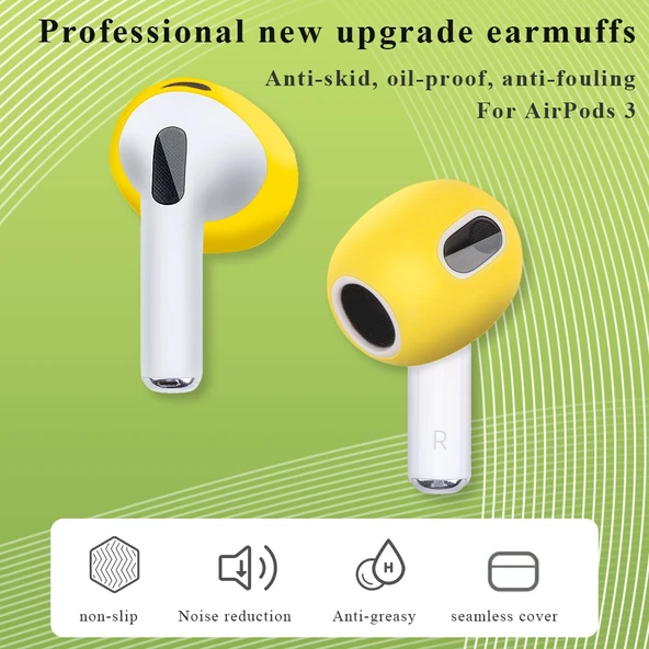 AirPods 3 Uyumlu Beyaz Silikon Kulaklık Koruyucu Kılıf - 5