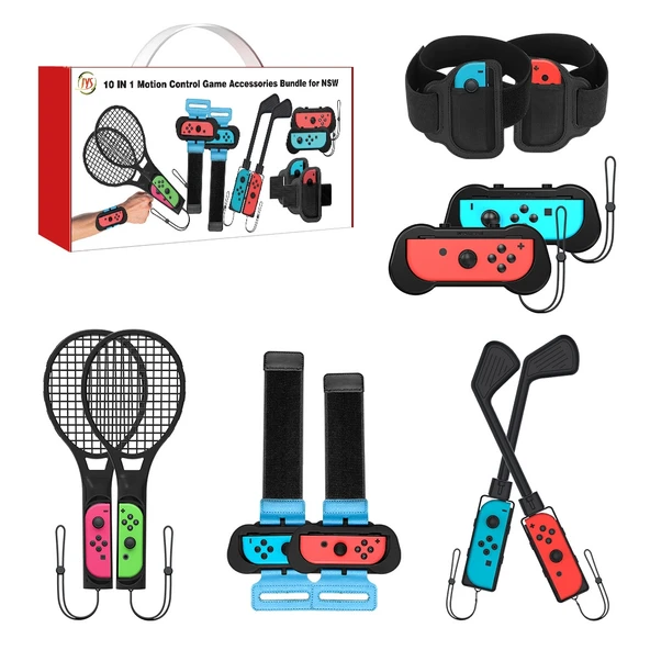 Nintendo Switch Uyumlu JYS 10 in 1 Somatosensory Spor Aksesuar Seti - 2