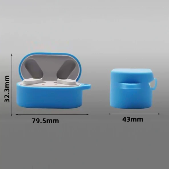 OnePlus Buds N Kablosuz Kulaklık Silikon Koruyucu Kılıf Beyaz Kancalı - 3