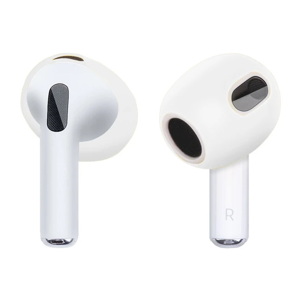 AirPods 3 Uyumlu Beyaz Silikon Kulaklık Koruyucu Kılıf