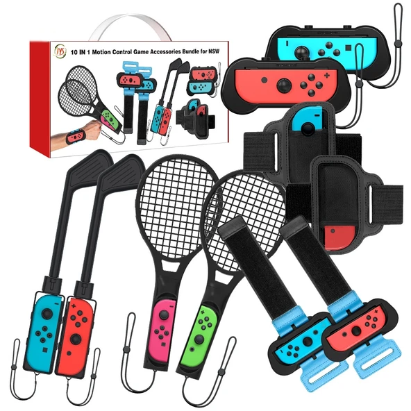 Nintendo Switch Uyumlu JYS 10 in 1 Somatosensory Spor Aksesuar Seti - 1