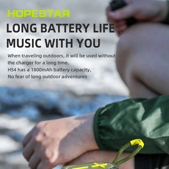 Hopestar H54 RGB Işıklı Su Geçirmez Kablosuz Bluetooth Hoparlör Gri - 4