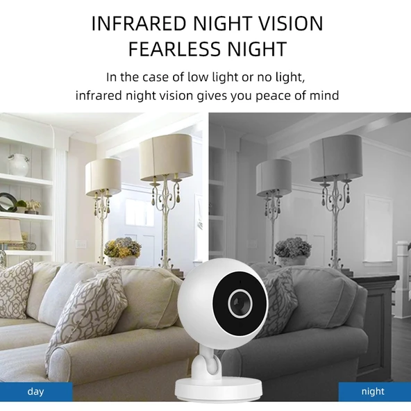 A2 1080P HD WiFi Akıllı Gözetim Kamerası Gece Görüşlü - 7