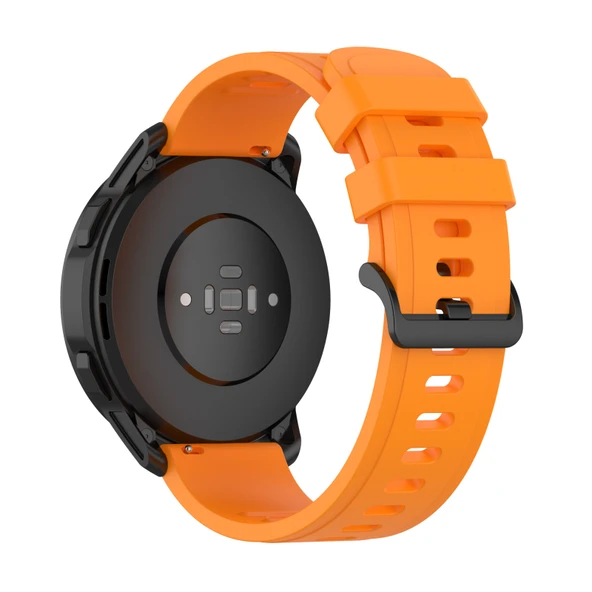 Xiaomi Watch S1 Active ve Watch Color 2 Uyumlu Turuncu Silikon Saat Kayışı - 5