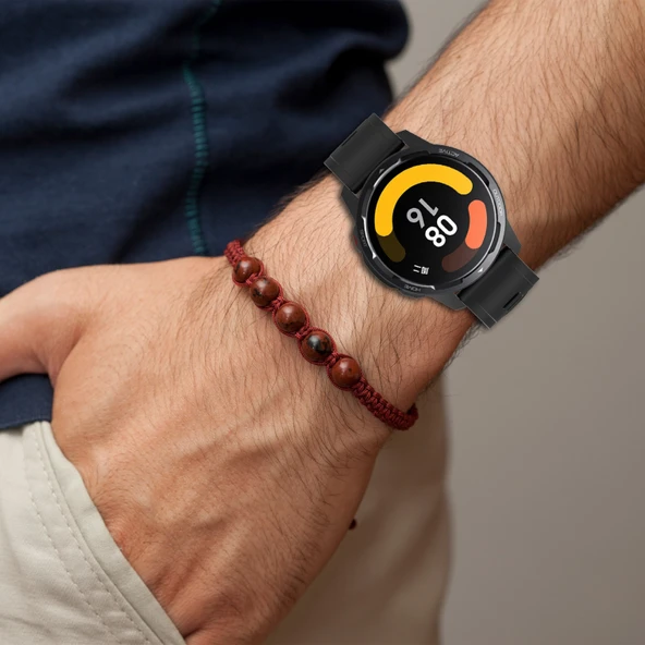 Xiaomi Watch S1 Active ve Watch Color 2 Uyumlu Limon Yeşili Silikon Saat Kayışı - 7