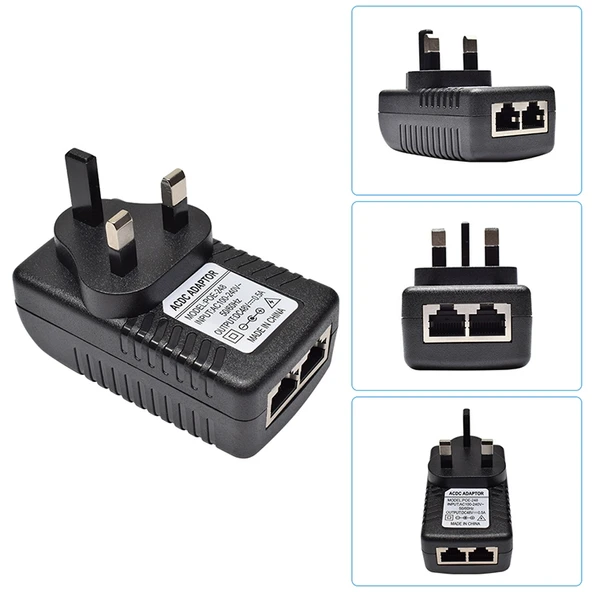 24V 1A Router AP Kablosuz POE LAD Güç Adaptörü UK Priz - 2