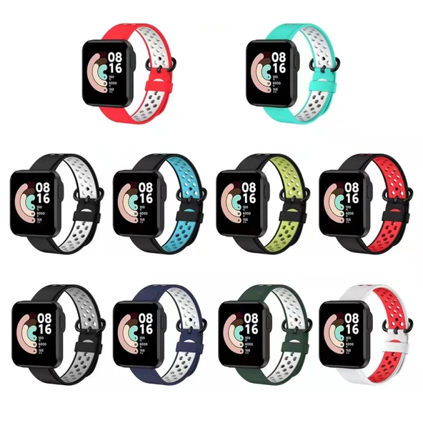Xiaomi Redmi Watch 2 Mavi Beyaz Silikon Saat Kayışı - 2
