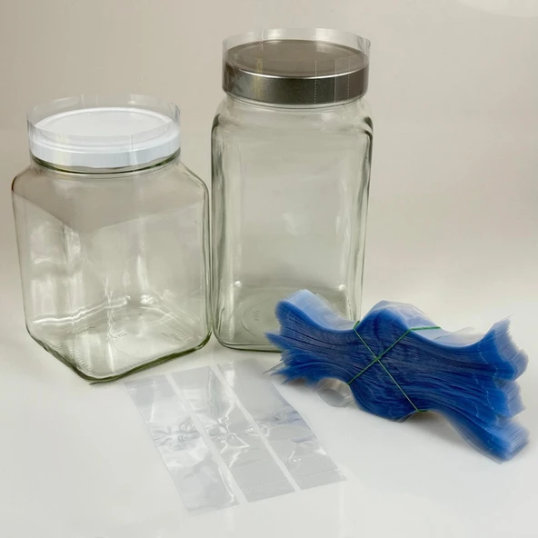 Şişe Kavanoz Emniyet Garanti Bandı 100 mm Ağız Uyumlu , Şişe Emniyet Bandı x 100 Adet ürün görseli