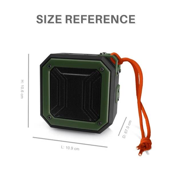 New Rixing NR-103 Mini TWS Bluetooth Hoparlör Siyah Askılı - 4