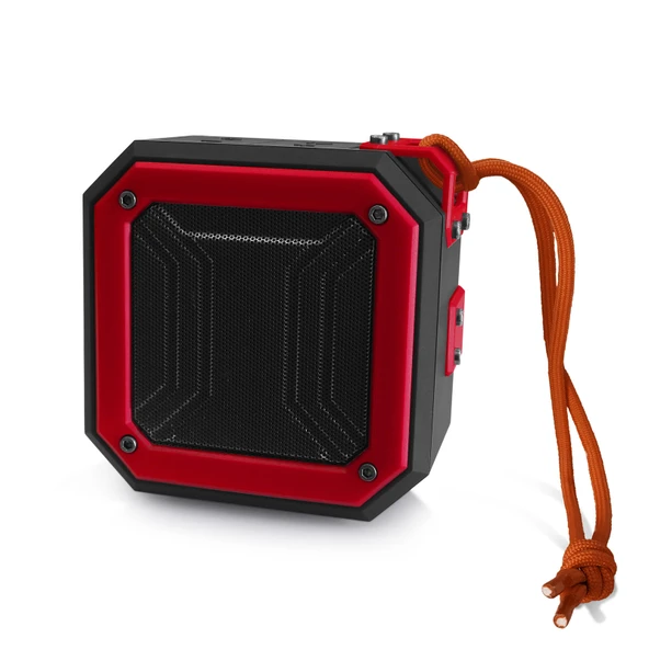 New Rixing NR-103 Mini TWS Bluetooth Hoparlör Kırmızı İpli - 2