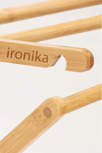 İronika Bambu Katlanabilir 3 Katlı Çamaşır Kurutmalık Bambu Ahşap Çamaşır Kurutma Askısı - 8