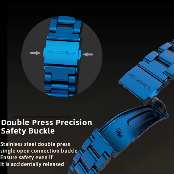 Xiaomi Mi Band 6 5 4 3 Uyumlu Mijobs CS Metal Üç Boncuklu Paslanmaz Çelik Saat Kayışı Gümüş - 7