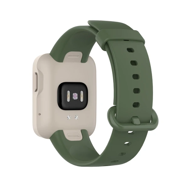 Xiaomi Mi Watch Lite Redmi Watch Silikon Saat Kayışı Koyu Yeşil Tek Boy - 5