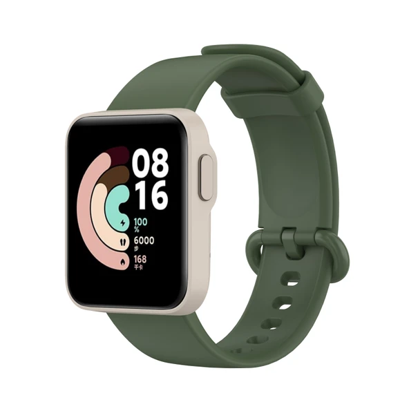 Xiaomi Mi Watch Lite Redmi Watch Silikon Saat Kayışı Koyu Yeşil Tek Boy - 4