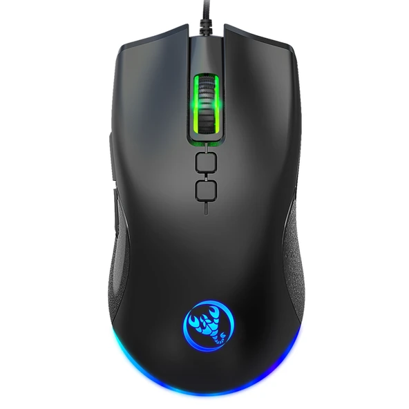 HXSJ A883 Mekanik Kablolu Oyuncu Mouse 7 Tuş 6400 DPI RGB Işıklı - 2
