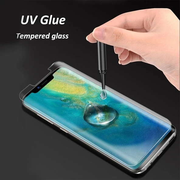 Samsung Galaxy S21 5G UV Sıvı Kavisli Tam Yapışkanlı Temperli Cam Ekran Koruyucu - 3