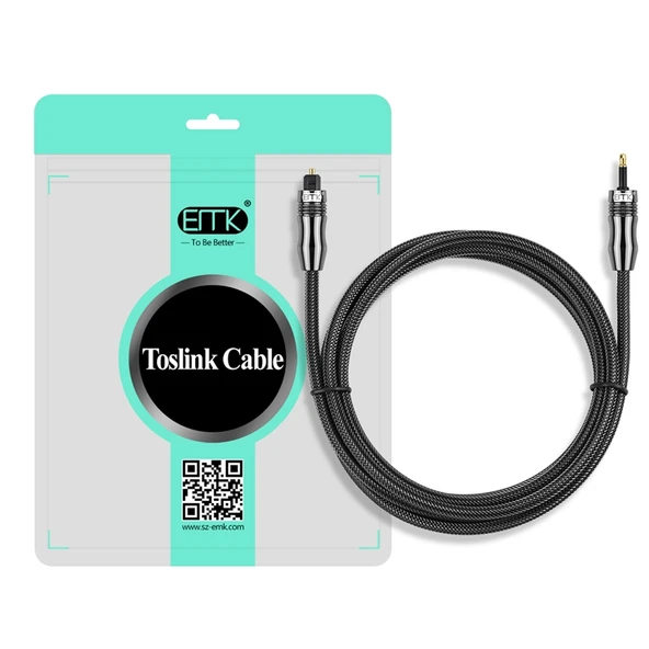 EMK Dijital Optik Ses Kablosu Toslink Mini Toslink 1.5 Metre 6.0mm - 3