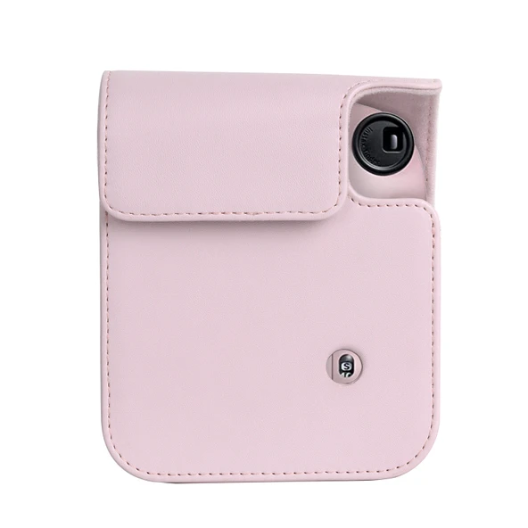 FUJIFILM Instax Mini 12 Deri Kamera Çantası Omuz Askılı Pembe - 3