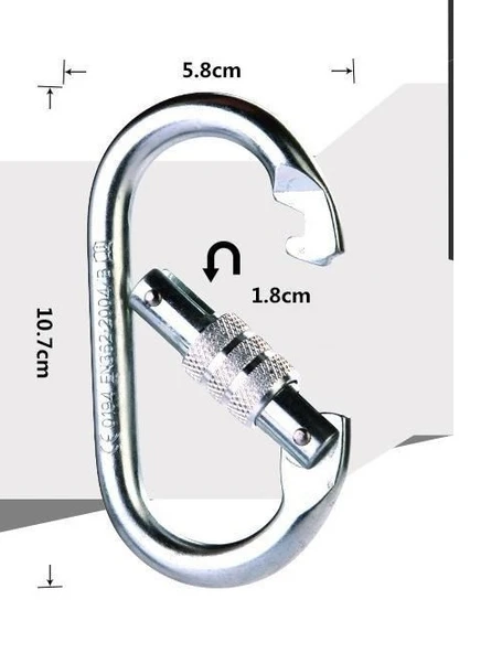 Otomatik Kilitli Oval Çelik Karabina CE Belgeli - 4