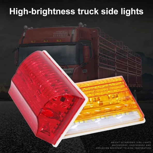 4 Parça ZS-6001 DC24V Araç Kamyon Yan Gösterge Lambası Sarı Işık - 7