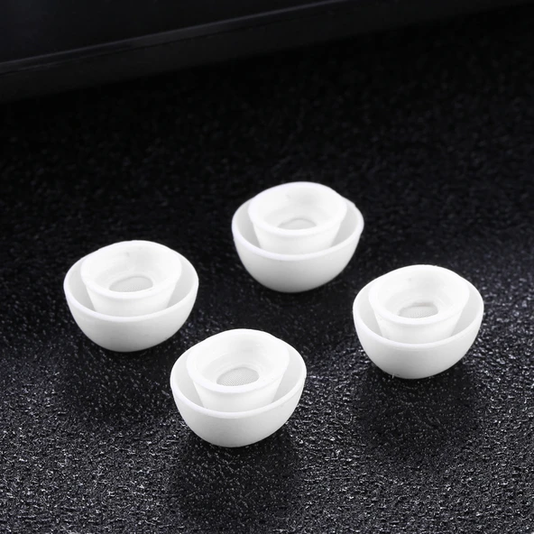 AirPods Kulaklıklar için 2 Çift Yumuşak Silikon Kulak Kapağı Ağlı Büyük Boy - 3