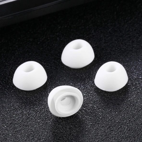 AirPods Kulaklıklar için 2 Çift Yumuşak Silikon Kulak Kapağı Ağlı Büyük Boy - 2