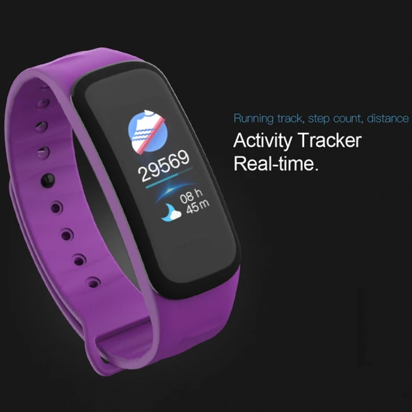 TLW B1 Plus Fitness Bileklik Kirmizi 096 Inç Renkli Ekran Bluetooth 40 IP67 Suya Dayanikli Kalp Atis ve Uyku Takip - 4