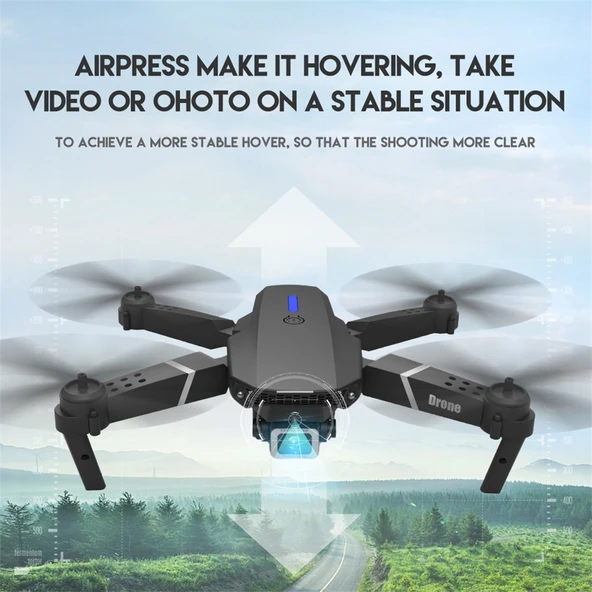 LS E525 Siyah 4K Çift HD Kamera Mini Katlanabilir RC Quadcopter Drone Uzaktan Kumandalı - 8