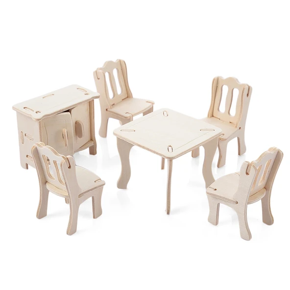 3D Ahşap Puzzle - Yemek Odası - Resim 2