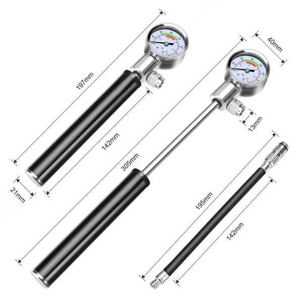 Taşınabilir Yüksek Basınçlı Mini Dağ Bisikleti Pompası ve Yapıştırıcısız Lastik Tamir Kutusu - 3