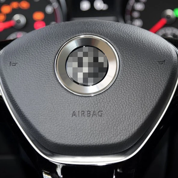 Volkswagen İçin Gümüş Renkli Alüminyum Direksiyon Süsü Halkası - 5