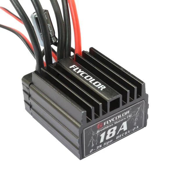 Flycolor Thunder Serisi 18A Sensörsüz Fırçasız Elektronik Hız Kontrol Cihazı RC Araba için