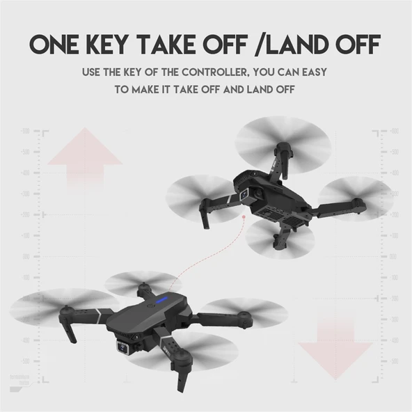 LS E525 Siyah 4K Çift HD Kamera Mini Katlanabilir RC Quadcopter Drone Uzaktan Kumandalı - 11