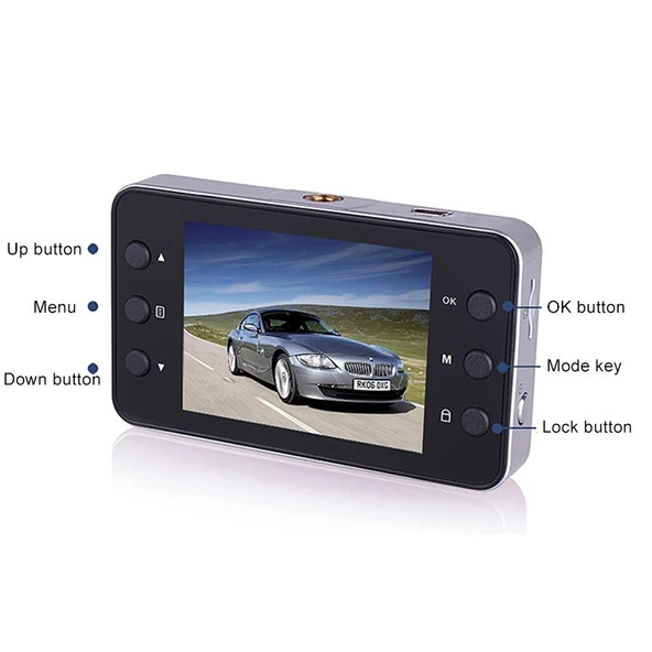 K6000 2.3 İnç 90 Derece Geniş Açı Full HD 720P Araç Kamerası TF Kart Destekli 32GB Maksimum Hareket Algılama 2 Gece Görüş Işığı - 3