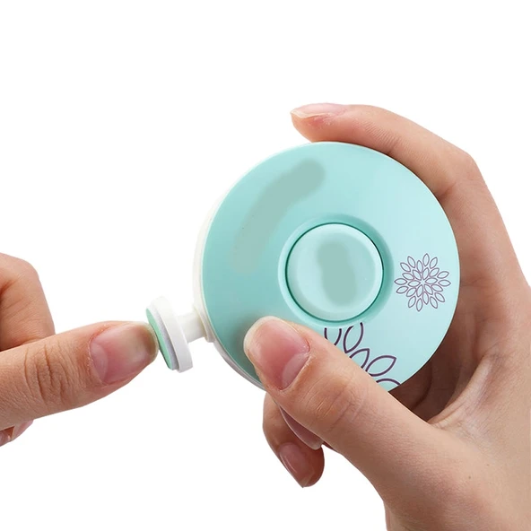 6 Başlıklı Pilli Yenidoğan Bebek Çocuk Yetişkin El Ayak Tırnak Törpüsü Manikür Seti - 2