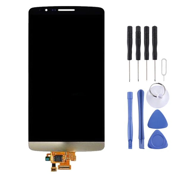 LG G3 D850 D851 D855 Uyumlu Orijinal Altın Renk LCD Ekran ve Dokunmatik Panel Komple Set - 1