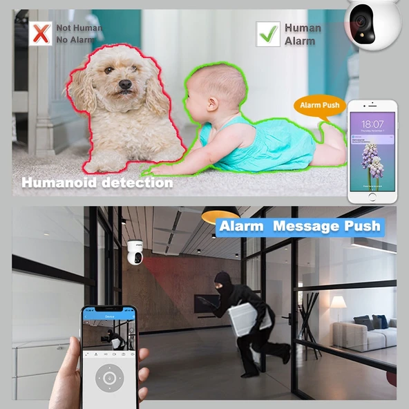 SirHome SH038 5MP QHD 5G WiFi IP Kamera Beyaz UK Priz - 4