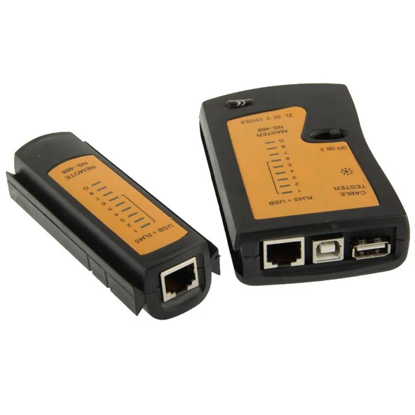 RJ45 ve RJ11 Ağ Kablosu Test Cihazı Siyah Model - 5