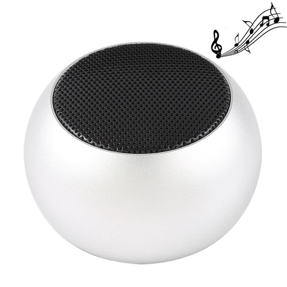 Mini Metal Kablosuz Bluetooth Hoparlör Gümüş Led Gösterge Eller Serbest
