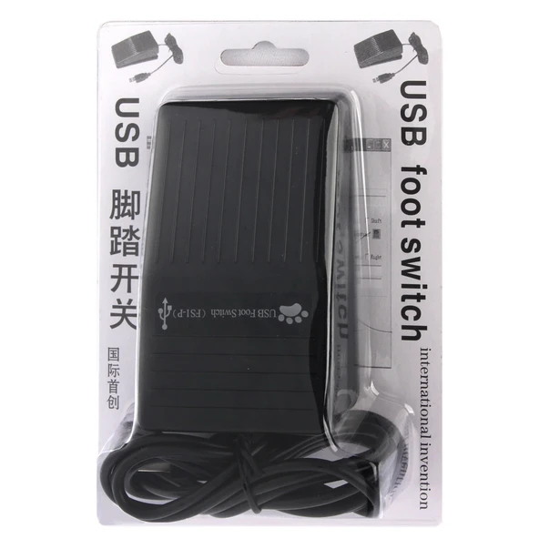 USB Ayak Pedalı Kontrol Anahtarı 1 Ayaklı Siyah - 7