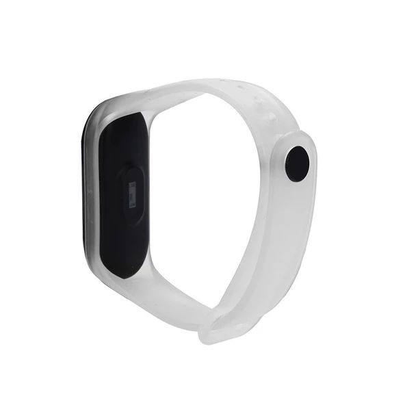 Xiaomi Mi Band 3 Silikon Saat Kayışı Şeffaf - 3