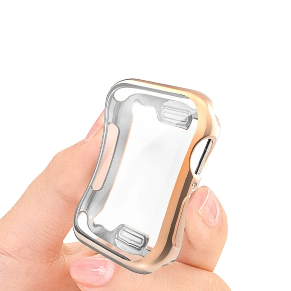 Apple Watch Series 5 ve 4 44mm Tam Kapsamlı Kaplama TPU Kılıf Gül Altın - 5