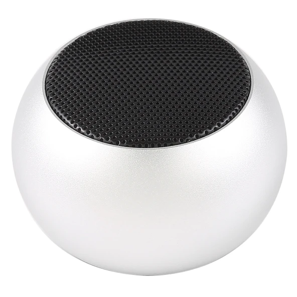 Mini Metal Kablosuz Bluetooth Hoparlör Gümüş Led Gösterge Eller Serbest - 2