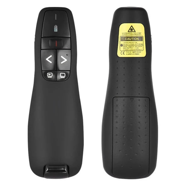 Multimedya Sunum Kumandası Lazer İşaretçi USB Alıcılı Siyah 15 Metre Kontrol Mesafesi R400 - 2