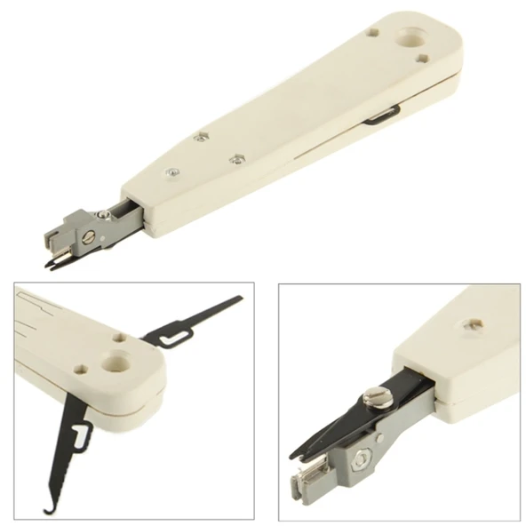 RJ45 RJ12 RJ11 Ağ ve Telefon Prizi Çoklu Delme ve Yerleştirme Aracı Beyaz - 2