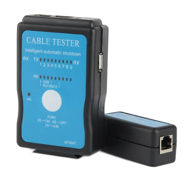 RJ45 ve RJ11 Mavi Çok Fonksiyonlu Ağ Kablosu Test Cihazı M726 - 4