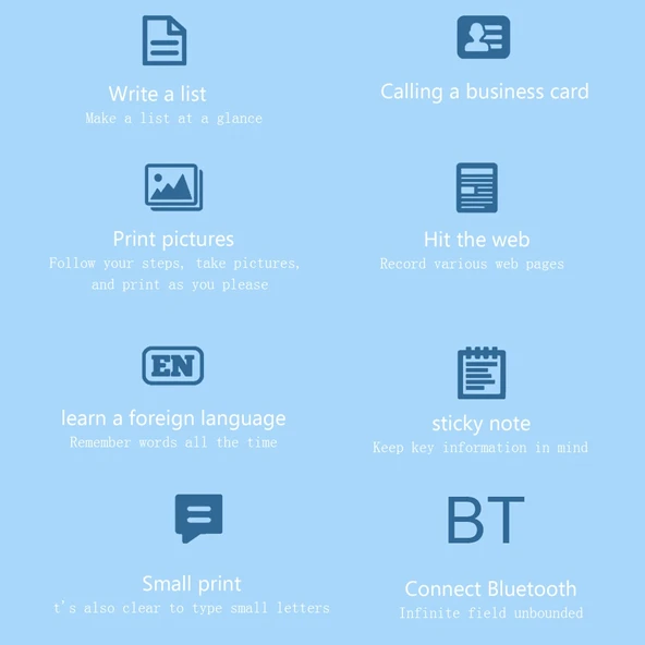 C15 Mini Öğrenci Bluetooth Kablosuz Termal Fotoğraf Etiket Yazıcısı Pembe 5 Sticker 5 Kağıt - 4
