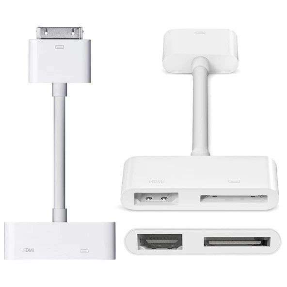 Apple Dijital AV HDMI Adaptörü Beyaz iPad 3 iPad 2 iPad iPhone 4 4S iPod Touch 4 Uyumlu
